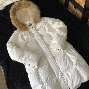 NW/oT hooded white down coat